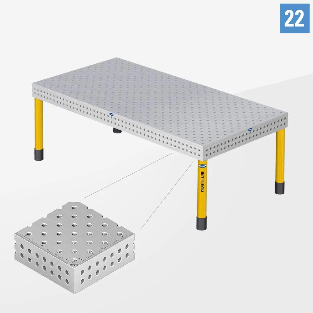 PROFIPlusLINE PL 3D table 22 2400х1200 Стандартное исполнение Со стандартными опорами PL22-01003-001