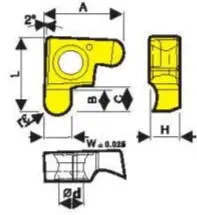 Твердосплавная сменная пластина для обработки канавок и отрезки GER-200-100BR