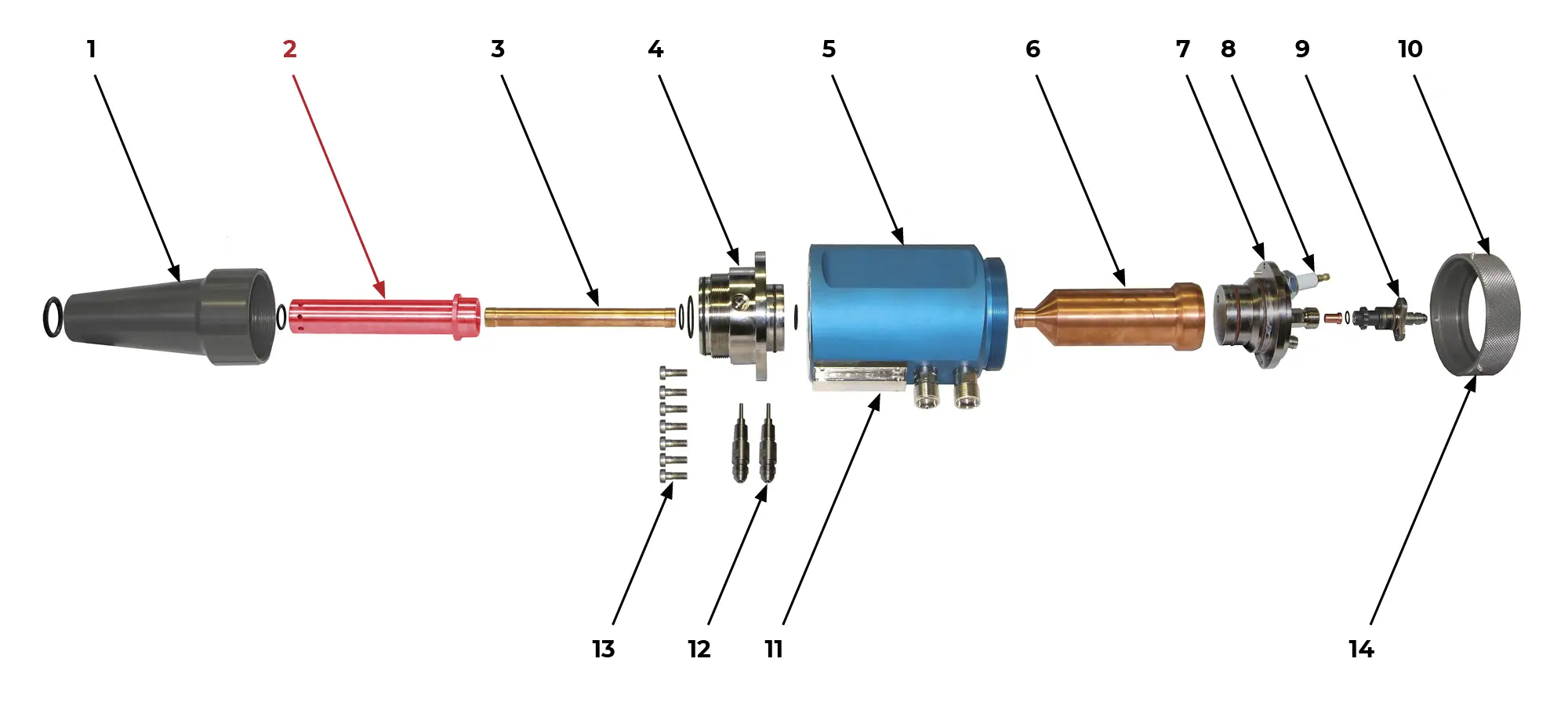 IRS-306006 Втулка промежуточная 100 мм коническая на Взрыв-схеме горелки K2
