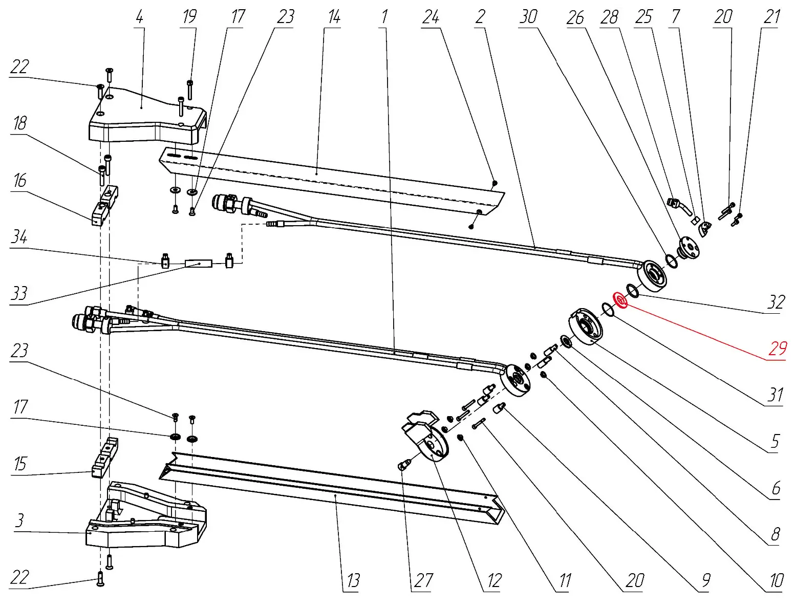 IRS-00106053 F1 Кольцо на Взрыв-схеме плазмотрона F1-45