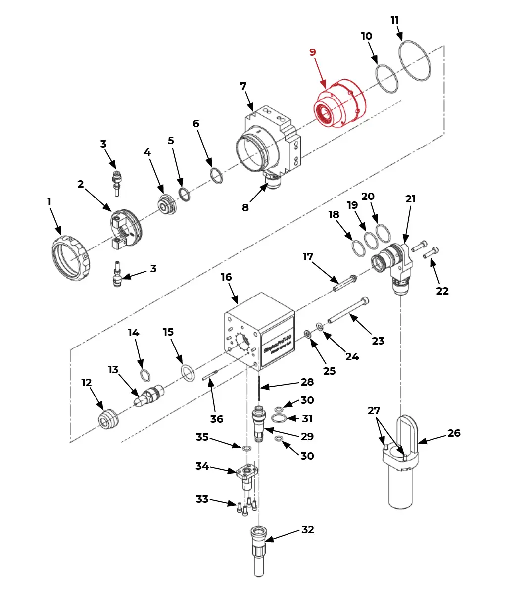 IRS-303014 Neutrode Stack Assembly on SinplexPro-90 Plasma Gun Scheme
