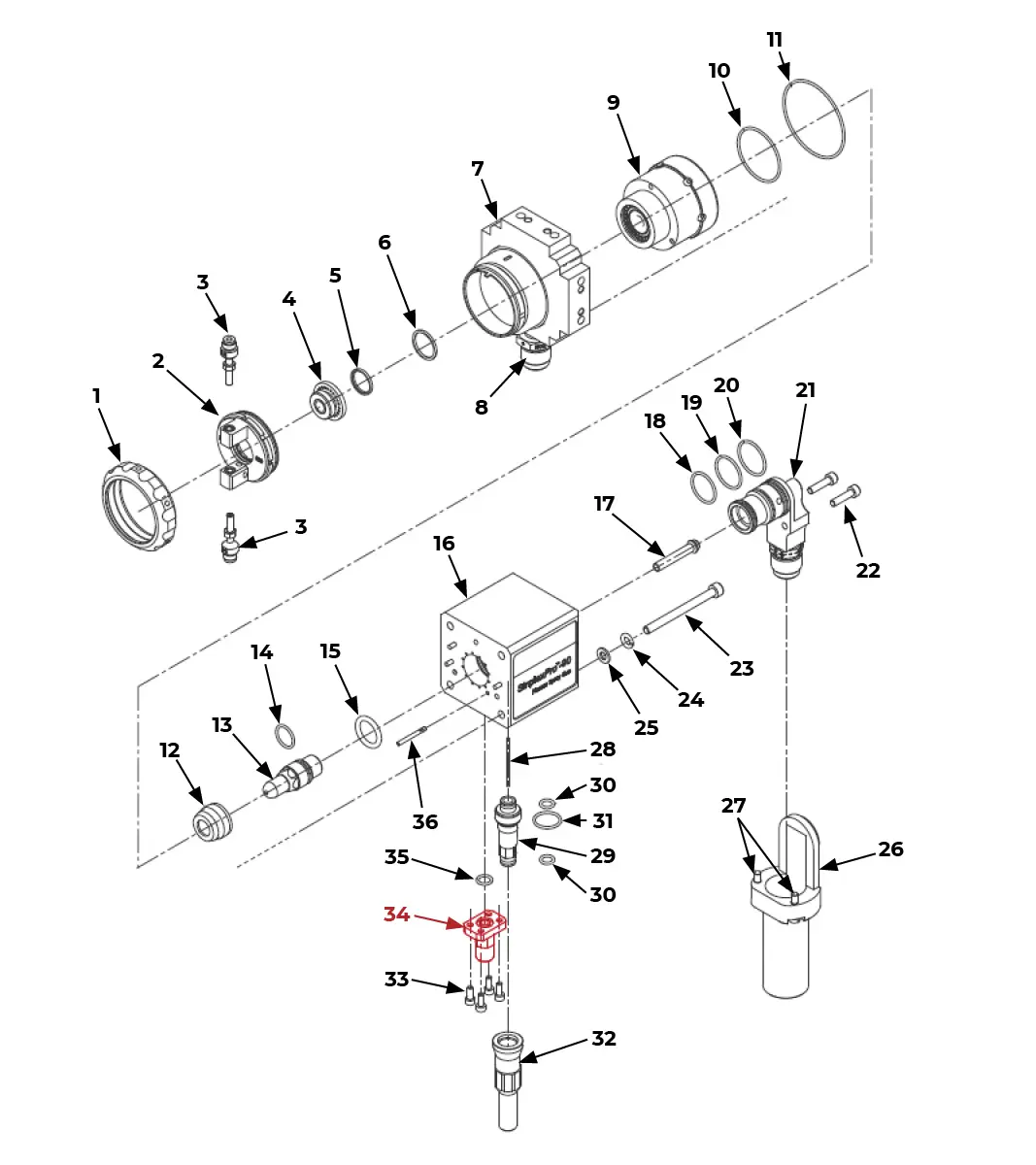 IRS-303039 Plasma Gas Fitting on SinplexPro-90 Plasma Gun Scheme