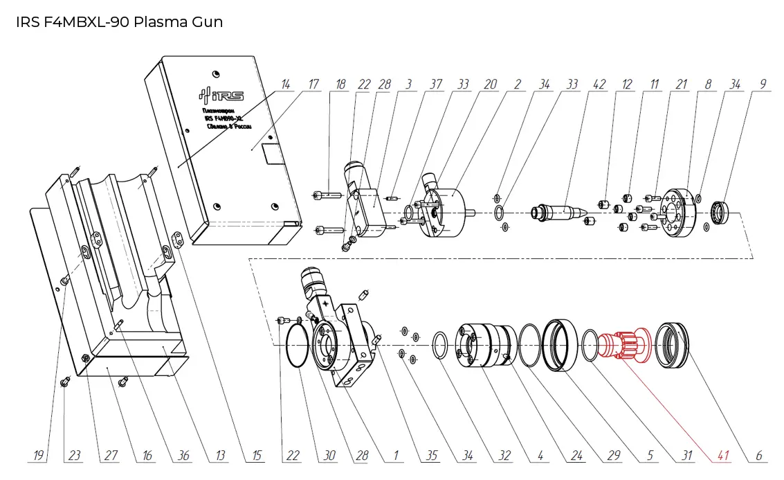 F4 - 90° Plasma Gun components