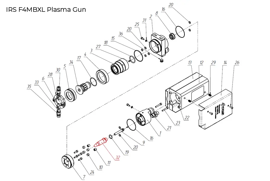 F4 Plasma Gun components