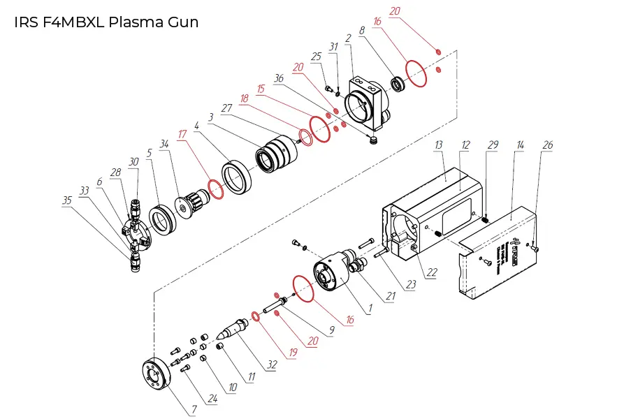 F4 Plasma Gun components