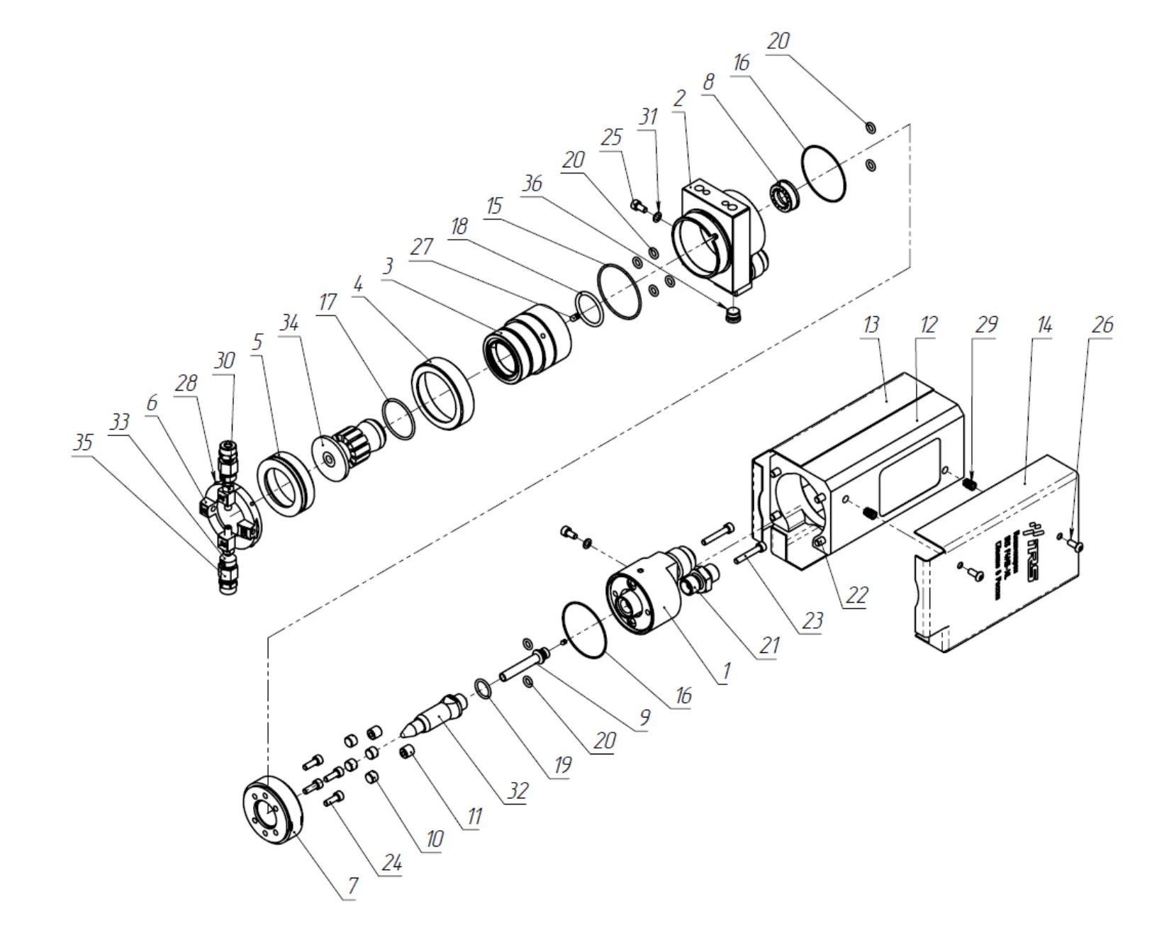 Взрыв-схема плазматрона F4