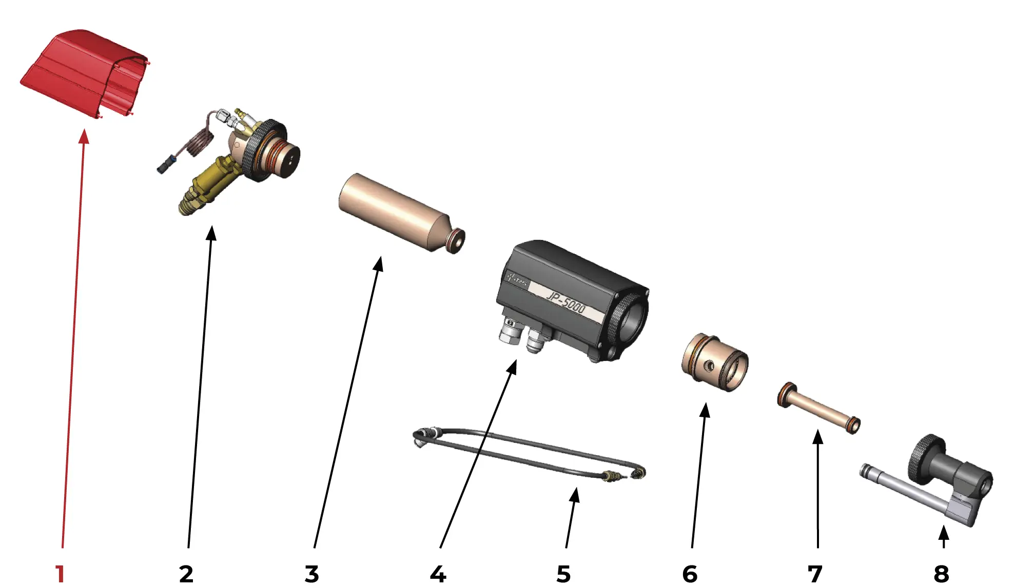 IRS-00095918 JP-5000 Rear cover on JP 5000 HVOF Scheme