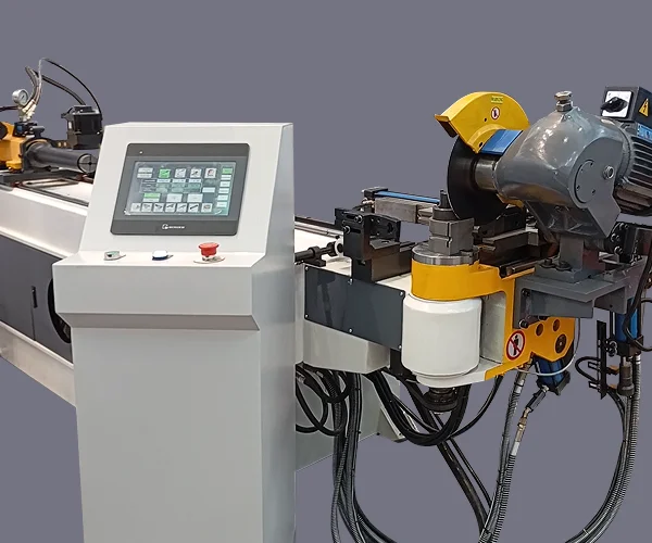 Автоматический трубогибочный станок с ЧПУ DW38CNCx2A-1S с функцией отрезки