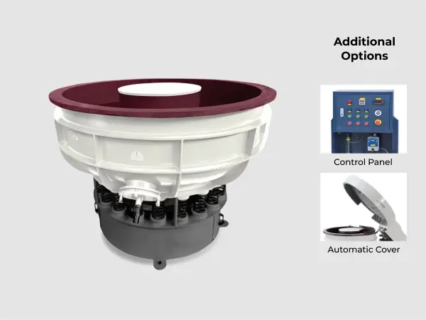 Vibratory finishing machines without separators