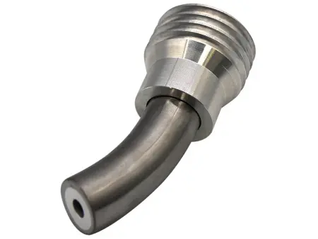 Сопло пескоструйное загнутое 45°Вентури SandBlue CVBC-9.5, карбид бора, 9,5х120