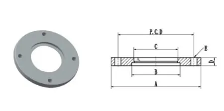 Фланец под сварку ISO-F 63 (нержавеющая сталь)
