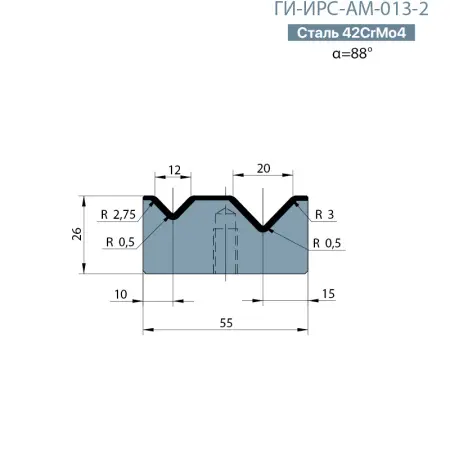 Матрица с двумя ручьями Promecam/Amada  ГИ-ИРС-АМ-013-2