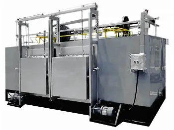 Газовая прокалочная печь для выжигания воска двухсекционная