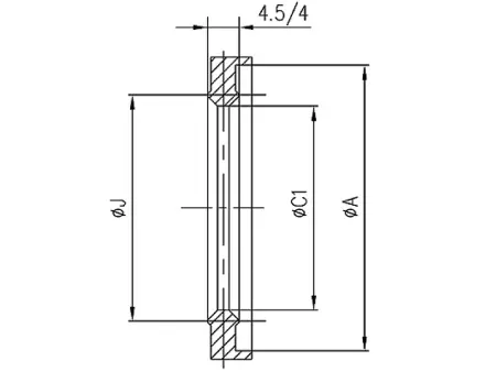 Сверхвысоковакуумное уплотнительное кольцо KF40 (односторонее)