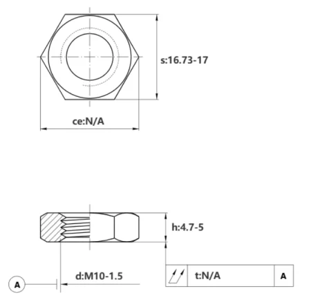 DIN 439 M10 низкая