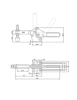Прижим шарнирно-рычажный Арт. CH-2500
