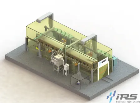 Роботизированная установка абразивоструйной очистки вагонов iRS-RBC (типа Blastman)