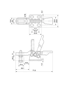 Прижим шарнирно-рычажный Арт. CH-22025