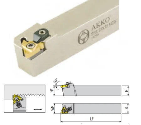 SER/L 0808 E11 Державка для нарезания наружной резьбы 