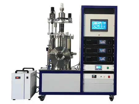 Вакуумная установка магнетронного напыления с тремя магнетронами