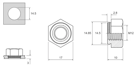 K-NUT M12 для 3,0 мм