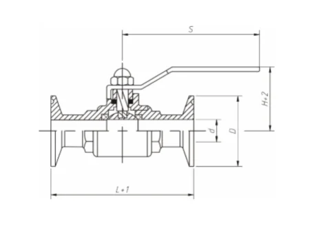 Шаровой кран с прямым зажимом (литой) (размер 4")