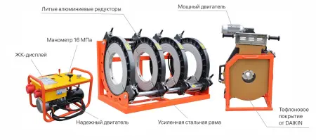 AWP-HM-400B Аппарат для стыковой сварки HDPE 180-400 мм с гидравлическим приводом