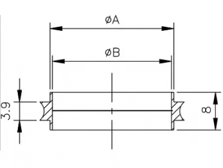 Центрирующее кольцо KF50 с сеткой и О-кольцом. Наличие внешнего кольца - нет