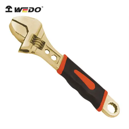 Ключ разводной с прорезиненной рукояткой искробезопасный AL125D-1006