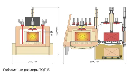 TQF-13 Универсальная атмосферная печь с закалочным баком