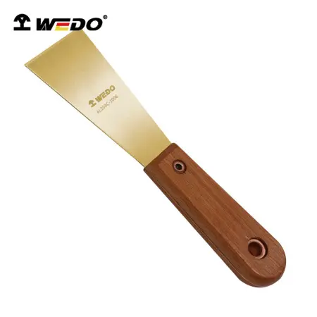 Шпатель-скребок узкий с деревянной рукояткой искробезопасный AL204C-1004