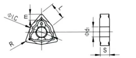 Твердосплавная токарная пластина WNMG 060404-LH