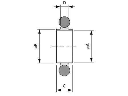 Уплотнение с центрирующим кольцом KF25 (витон, нержавеющая сталь)