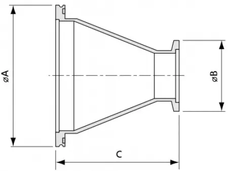 Переходник ISO80 - KF50 конический