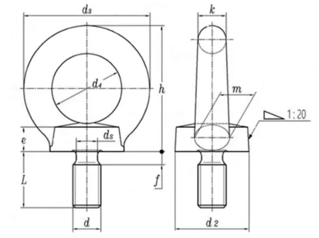 DIN 580 чертеж