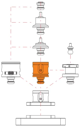M-2630-80100 Модуль удлинительный для 5 осевой обработки, 80 мм