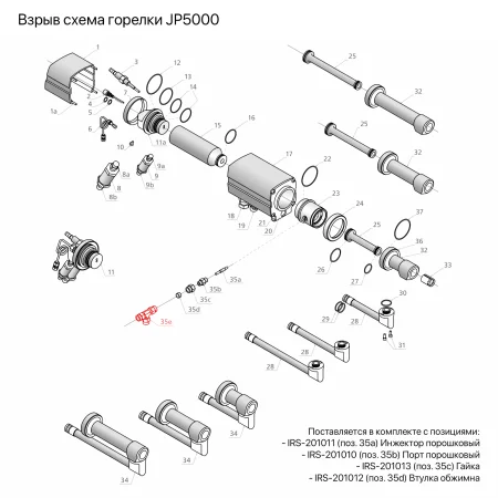 IRS-201022 Разветвитель порошкового канала