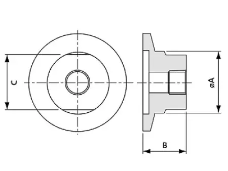 Переходник KF16 - внутренняя резьба 1/8 (SS 304)
