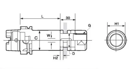 Боковой держатель HSK 63A-SCA25.4-90