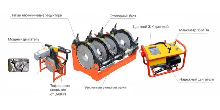 AWP-HM-250B Аппарат для стыковой сварки HDPE 90-250 мм с гидравлическим приводом