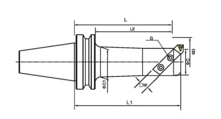 Головка для чернового растачивания фаски BT50-BSA72-285