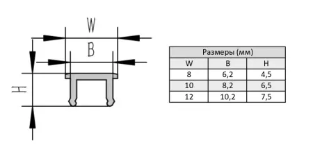 Зажимной профиль для алюминиевых профилей, паз 6, ALF-CP-P6