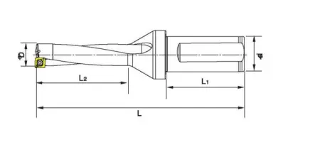 Корпусное сверло (двухудлиненное) C32-SP26-52L