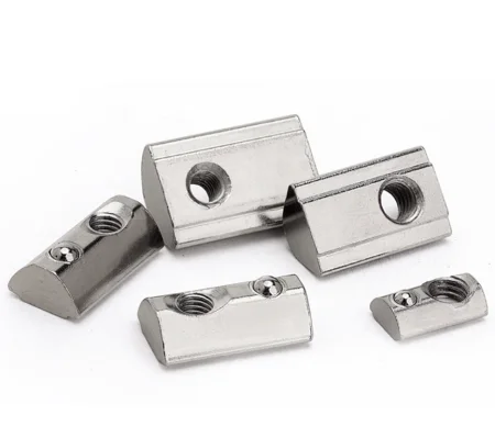 Сухарь пазовый с прижимным шариком для алюминиевых профилей М4х13/8, ALF-SNM4-13/8