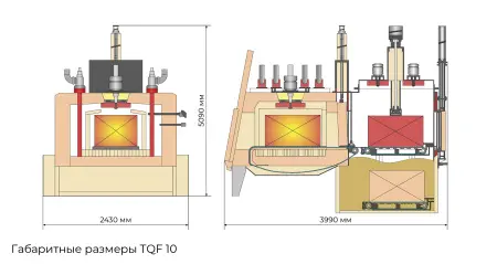 TQF-10 Универсальная атмосферная печь с закалочным баком