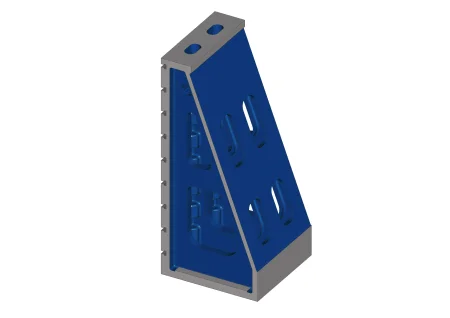 Corner mounting plate with T-slot, 1300×1000 mm