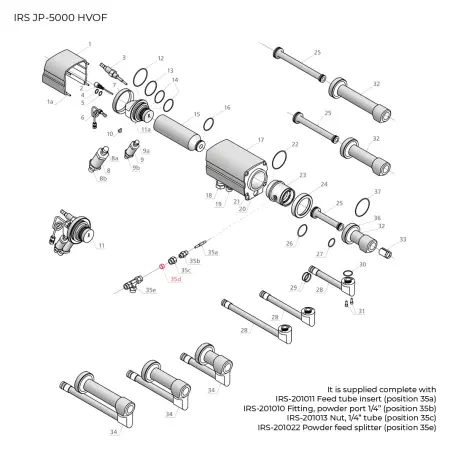 IRS-201012 Ferrule, plastic, 1/4" tube