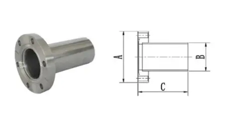 Патрубок под сварку CF100, L=110  мм (нержавеющая сталь)