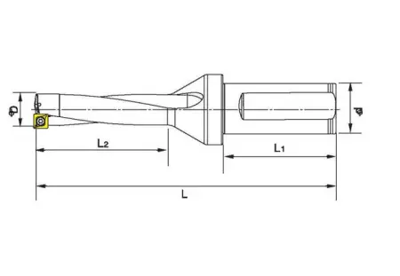 Корпусное сверло (трехудлиненное) C40-SP45-135L