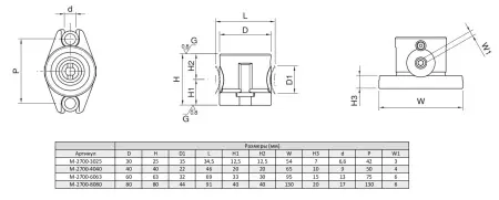 M-2700-3025 Модуль зажимной для 5 осевой обработки с ориентирующим пазом, 30 мм